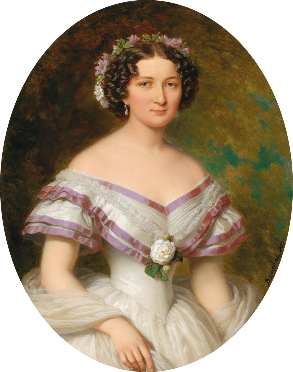 Kreivitär Maria Gabriella Josepha Anna Szápáryn muotokuva 1834-1912, os Atzél de Borosjenö, 1857. tekijältä Miklós Barabás