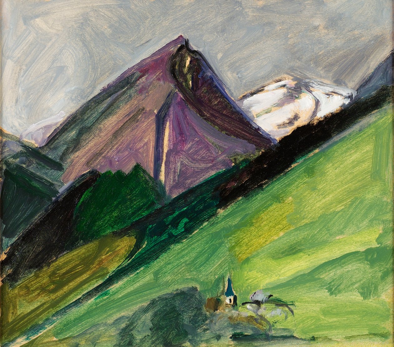 Vuoristokirkko, n. 1925, tekijältä Mildred Bendall