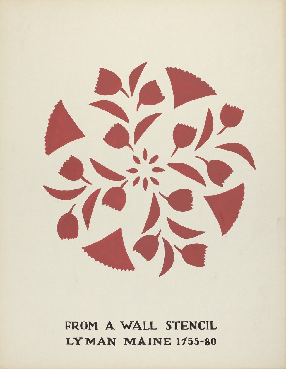 Suunnittelu Lyman, Maine 1755-1780: Ehdotetusta portfoliosta "Maine Wall Stencils" tekijältä Mildred E. Bent