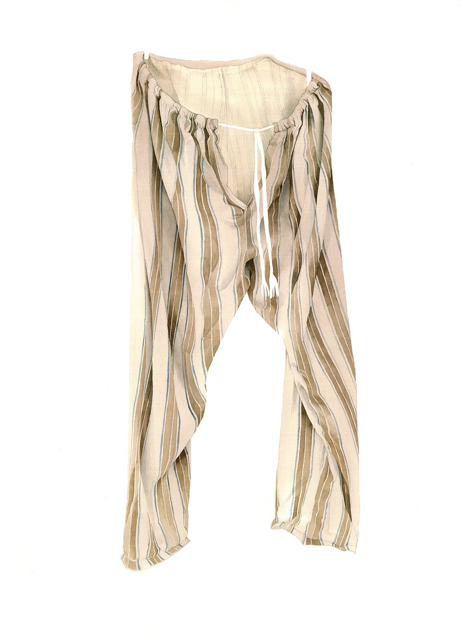 Neds Stripy Pyjama Bottoms, 2003 (wc paperilla) tekijältä Miles Contemporary Artist Thistlethwaite