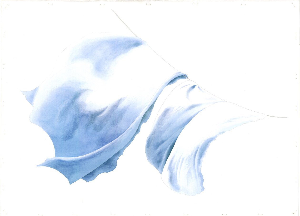 Lakanat ja tyynyliinat Tiree Windissä, 2004 (wc paperilla) tekijältä Miles Contemporary Artist Thistlethwaite