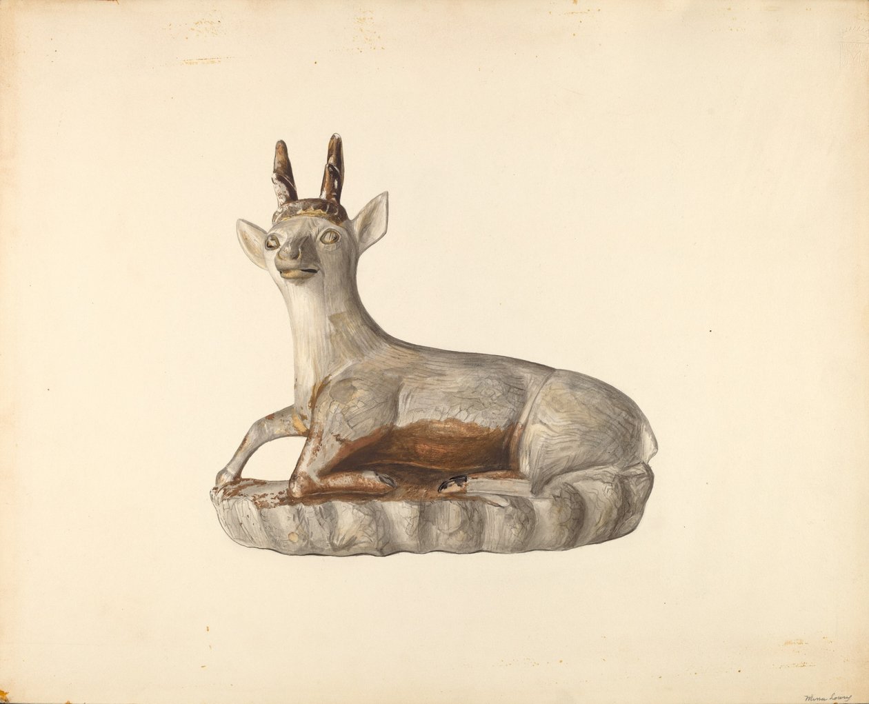 Deer Figurine, c. 1938. tekijältä Mina Lowry