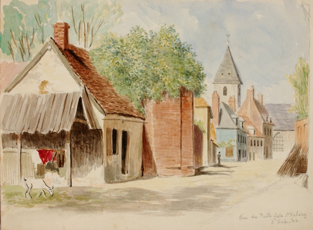 Rue du Puits Sale, St. Valery, 1862. tekijältä Miner Kilbourne Kellogg