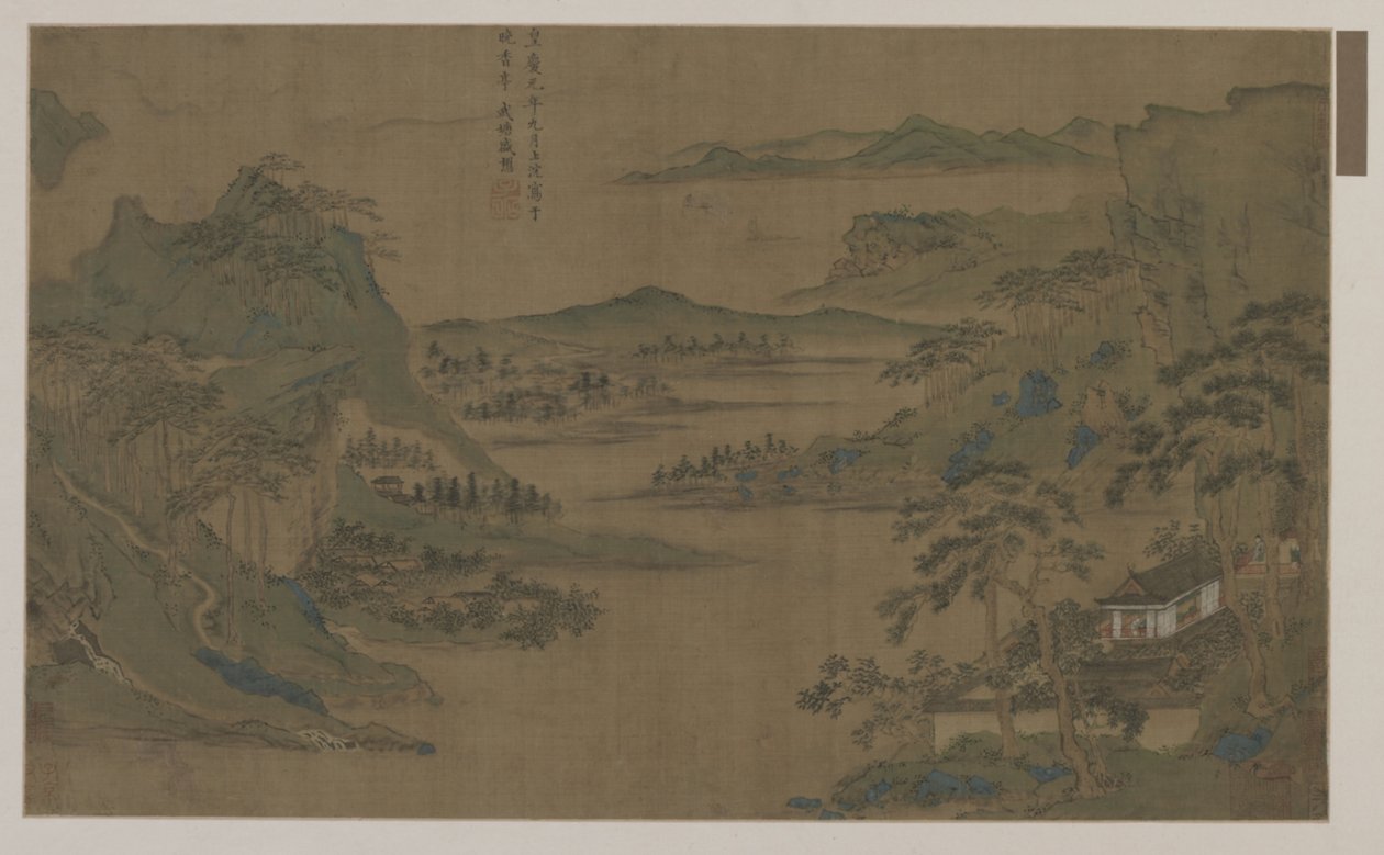 Laaja näkymä vuorille ja veteen tekijältä Ming Dynasty Chinese School