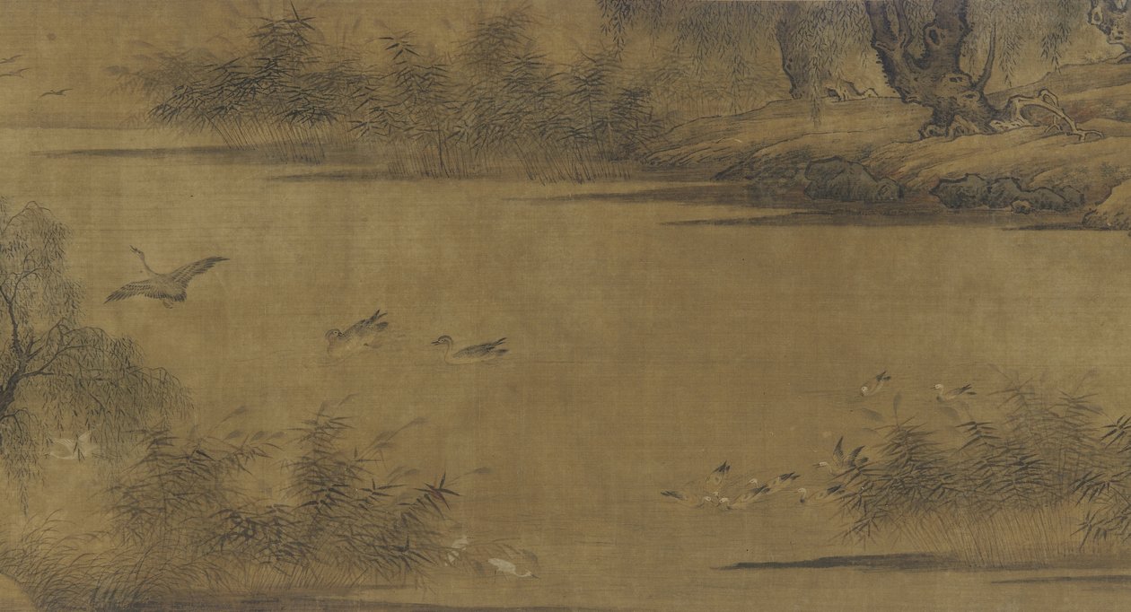 Linnut syyslammikolla tekijältä Ming Dynasty Chinese School