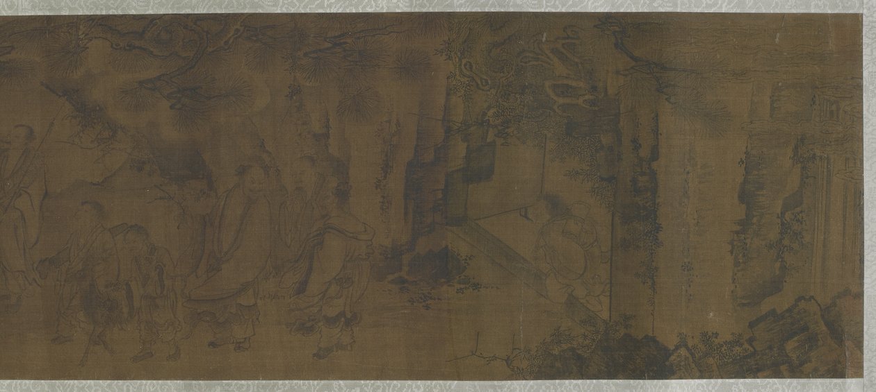 Taolaiset kuolemattomat vuoristossa tekijältä Ming Dynasty Chinese School
