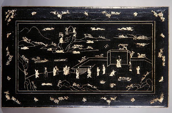 Kang Table Top (lakattu puu upotettu luulla) (katso myös 272139) tekijältä Ming Dynasty Chinese School