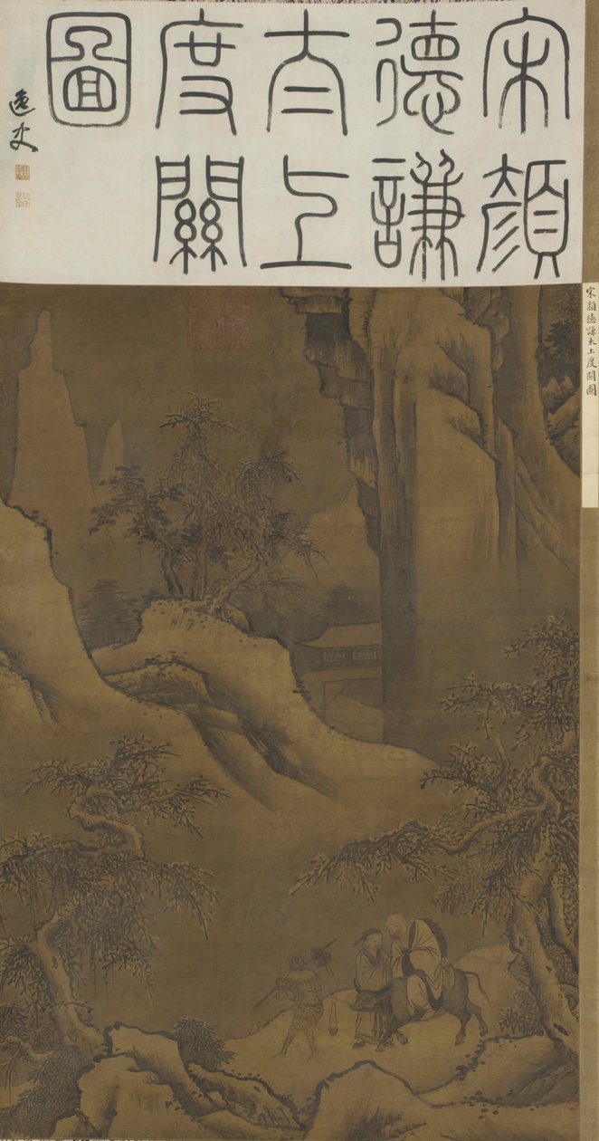 Laozi ylittää solan, noin 1600 tekijältä Ming Dynasty Chinese School