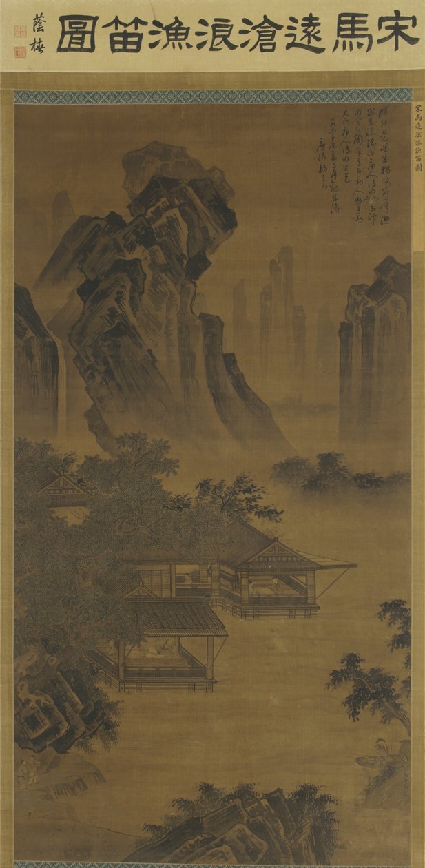 Huilun kuuntelu Lakeside-paviljongissa tekijältä Ming Dynasty Chinese School