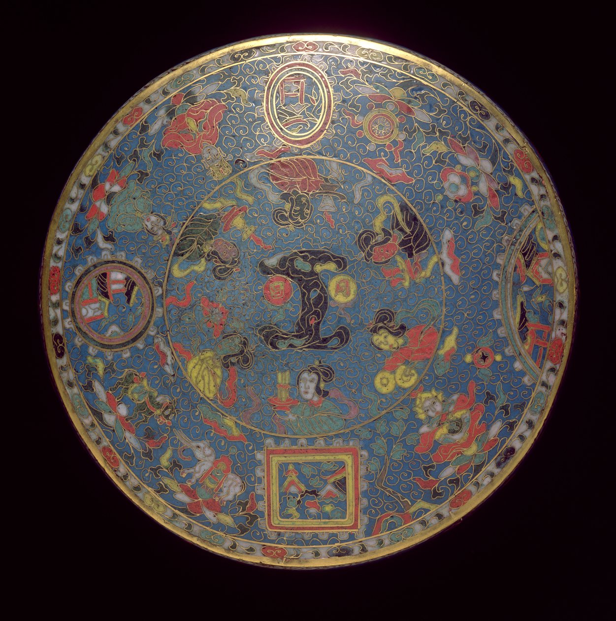 Mandala (cloisonne emali) (katso myös 272151) tekijältä Ming Dynasty Chinese School