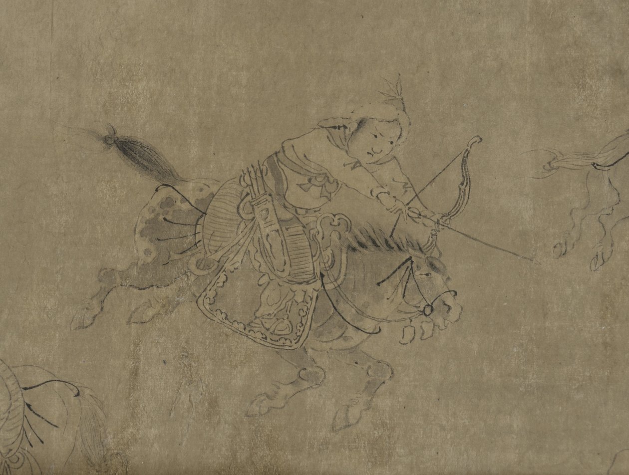 Cai Wenjin vankeus, 1300-1400-luku (muste paperille) tekijältä Ming Dynasty Chinese School
