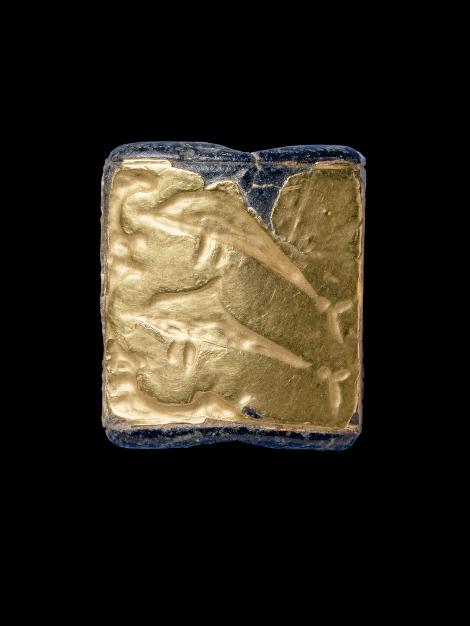Dolphin Sealstone, Kreeta, Keski-Minolainen, noin 1800-1700 eKr. (kulta) tekijältä Minoan