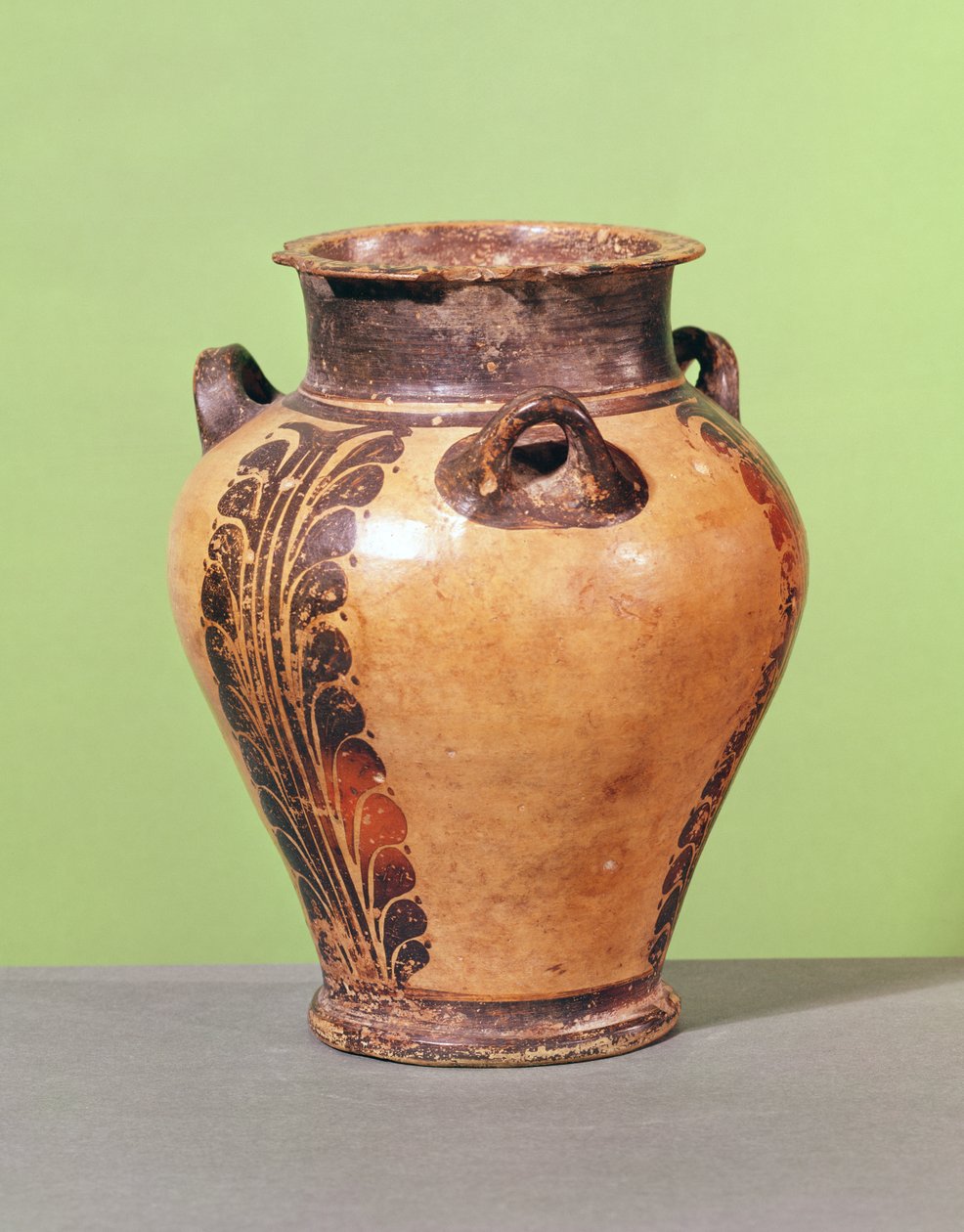 Pienet pithot, joissa on tyylitelty lehtikuvio, 1500-1400 eKr. (keraaminen) tekijältä Minoan