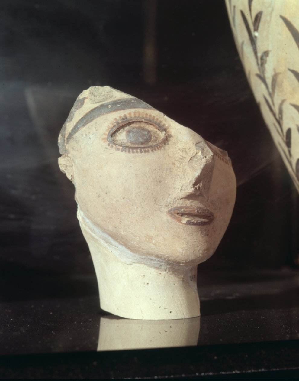 Tytön pää, Knossoksen palatsista, Minoanista, 1700-1400 eKr. (kipsi) tekijältä Minoan