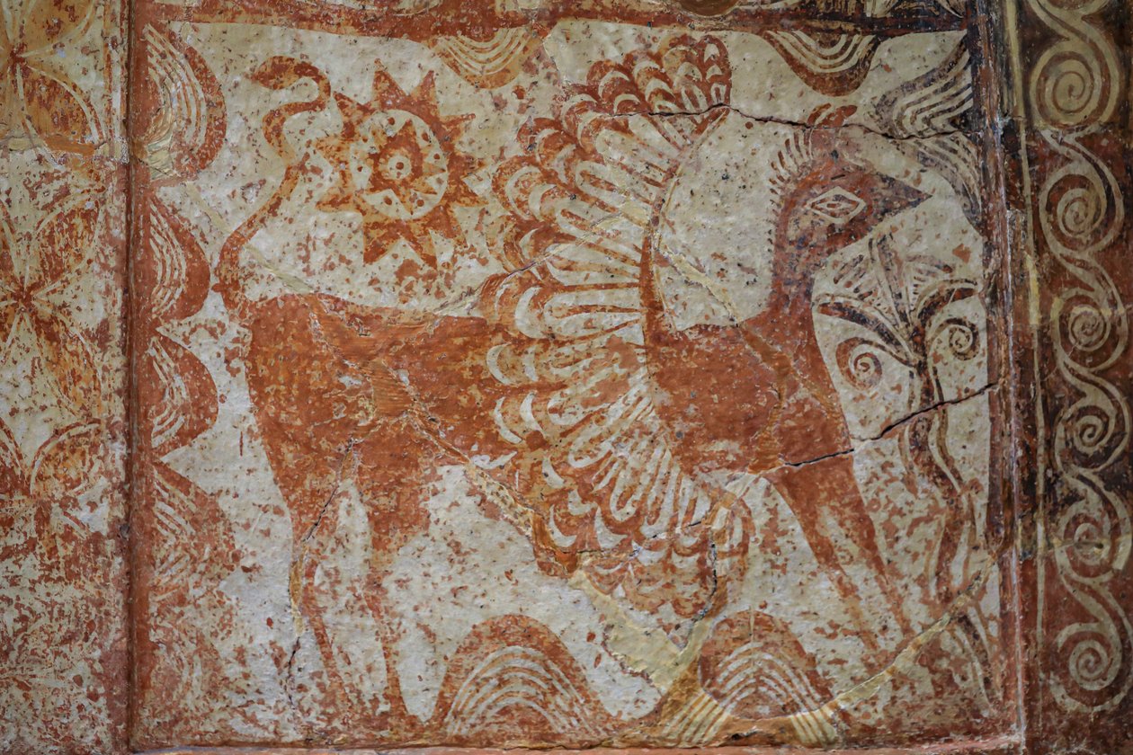 Rintalarnax harjakattoisella kannella. 1370-1300 eaa tekijältä Minoan