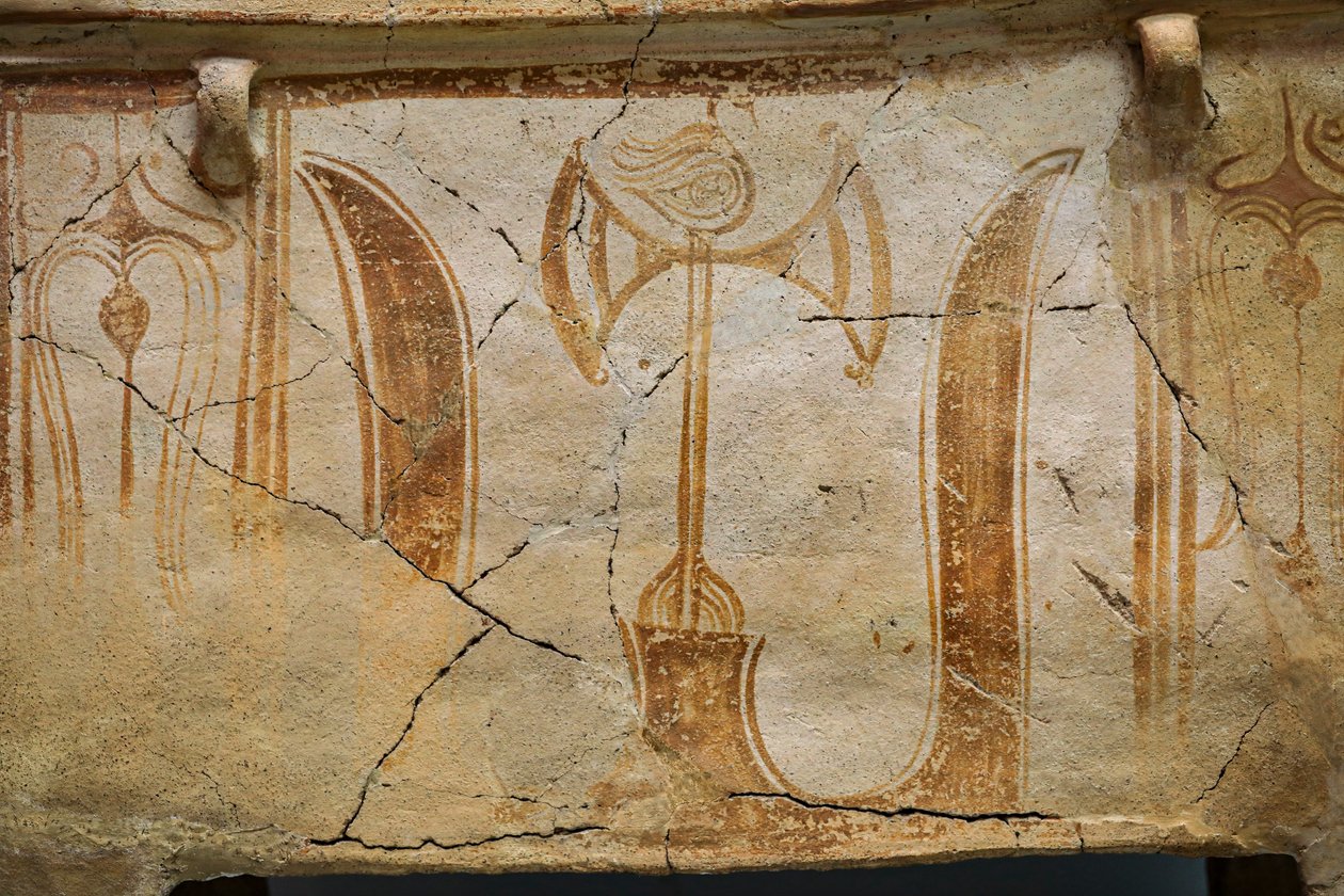 Minoan Chest-larnax koristeltu pyhityksen sarvet tekijältä Minoan