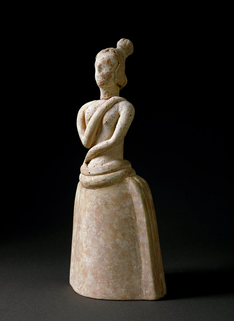Minolainen taide: terrakottahahmosta nainen palvonnassa. Piskokephalon pyhäköstä Kreetalta. 1700-1450 eaa. Himmeä. 24,6 cm Heraklion, arkeologinen museo tekijältä Minoan