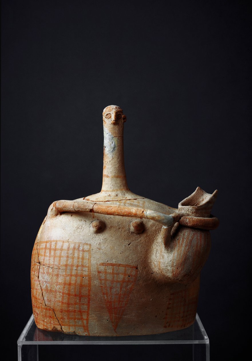 Minolainen sivilisaatio: terrakottaveistos feminiinisestä jumaluudesta (äitijumalatar?) Myrtosista. 2300 eaa. Himmeä. 21,1 cm Kreeta, Agios Nikolaoksen (Pyhä Nikolauksen) museo tekijältä Minoan