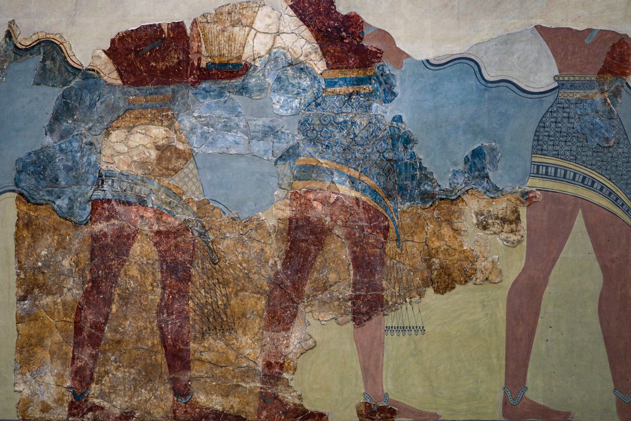 Osa kulkue-freskoa. 1600 - 1450 eaa tekijältä Minoan