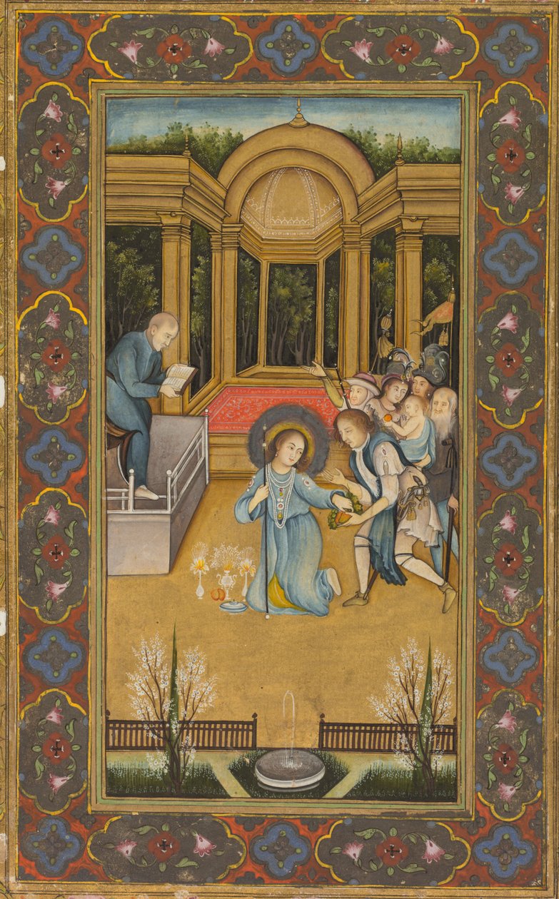 Jeesus temppelin lääkäreiden joukossa, n. 1760. tekijältä Mir Kalan Khan
