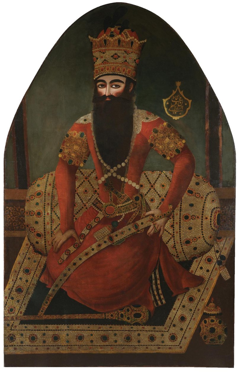 F. Fath Ali Shahin muotokuva 1797-1834 tekijältä Mirza Baba