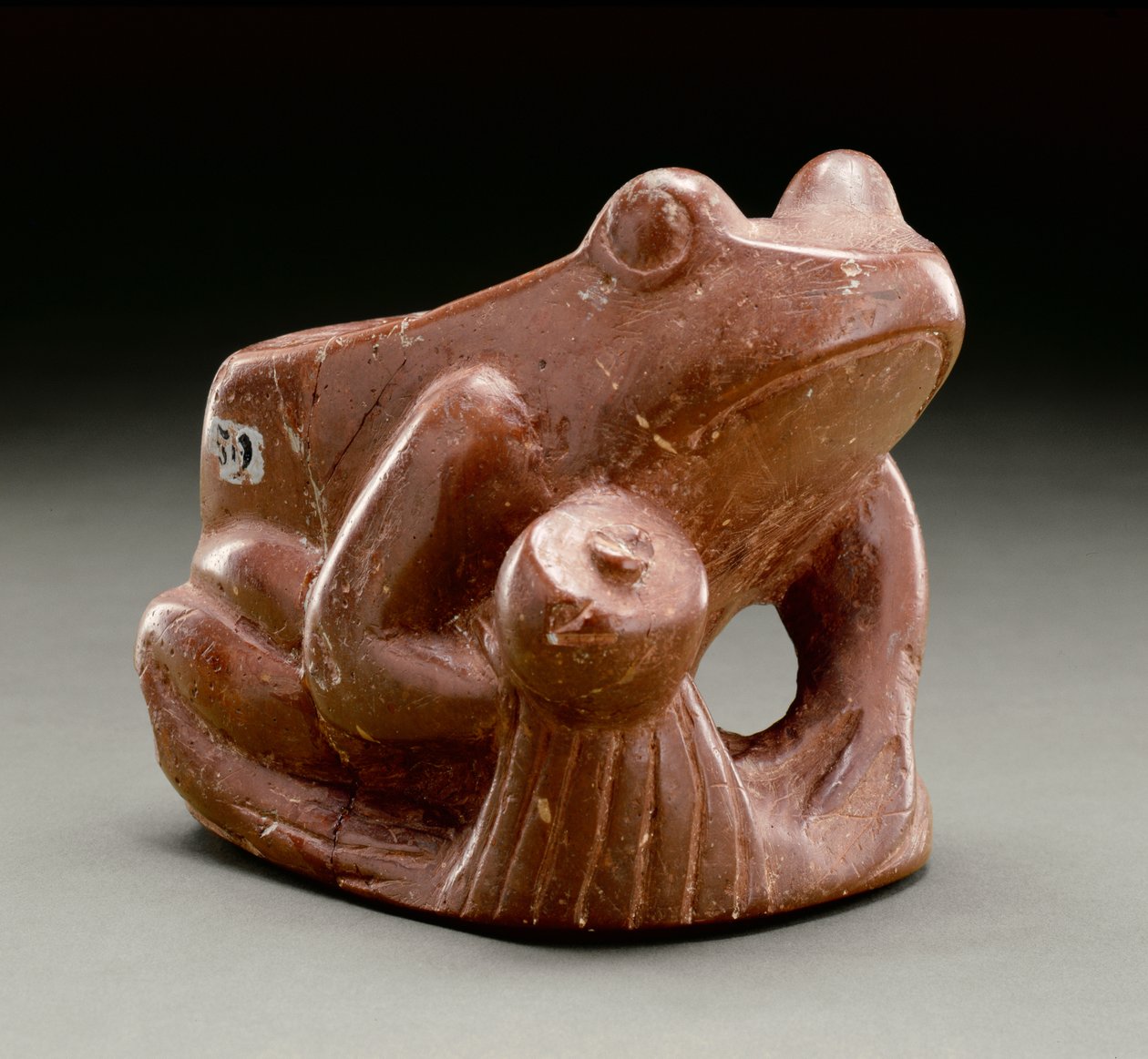 Sammakon muotokuvaputki, Cahokia, 1000-1300 (bauksiitti) tekijältä Mississippian culture