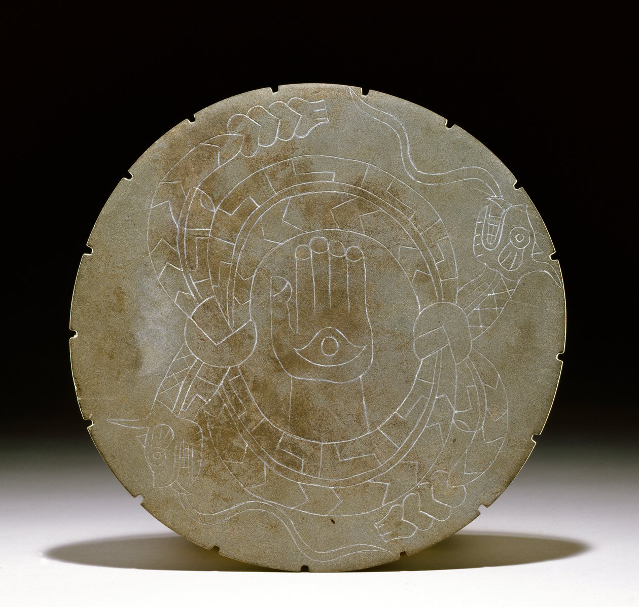 Palettikivi, Moundville, 1200-1500 (katso myös 422910) tekijältä Mississippian culture