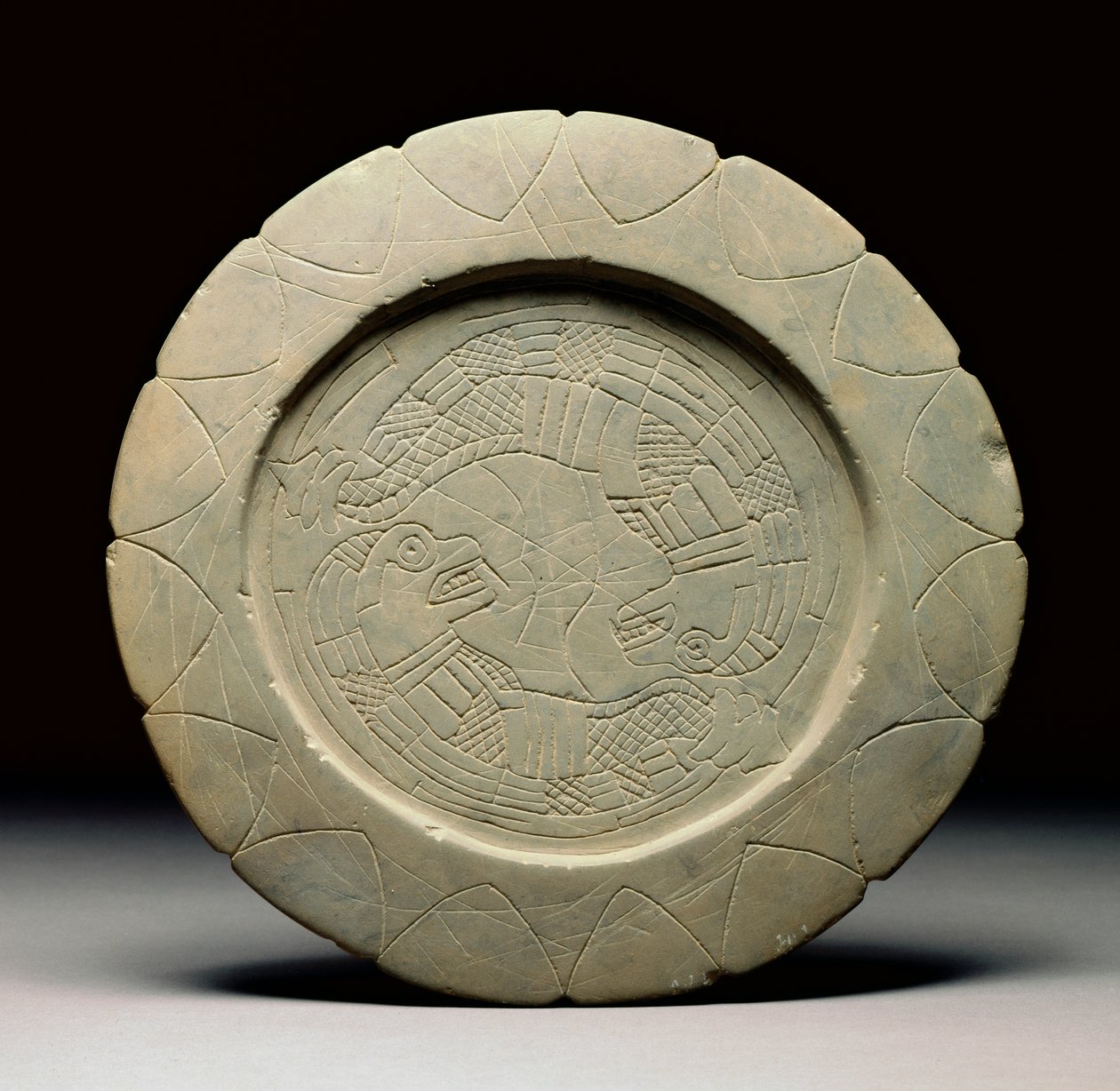 Palettikivi, Moundville, 1200-1500 (katso myös 422911) tekijältä Mississippian culture