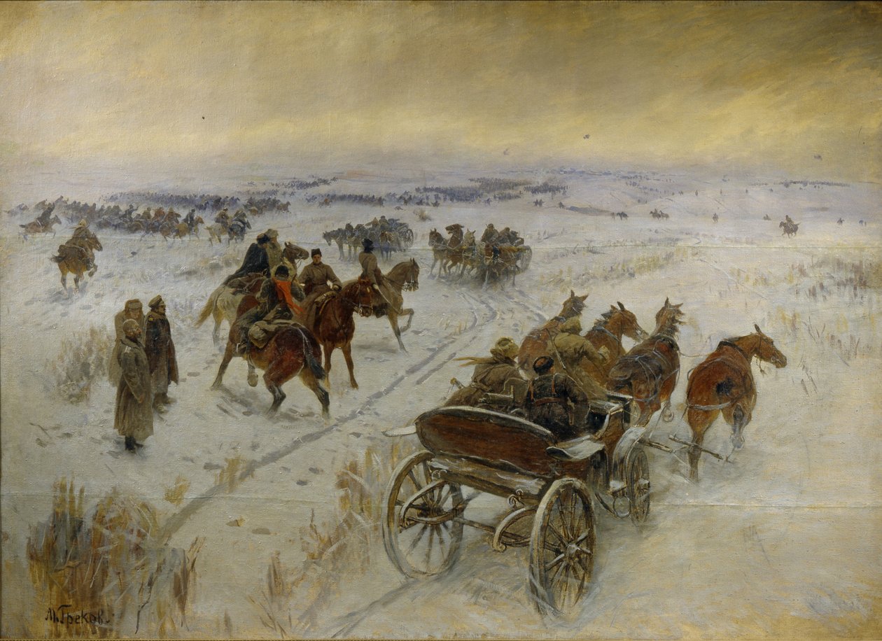 Taistelu Jegorlykskayalla, 1928-1929 tekijältä Mitrofan Borisovich Grekov