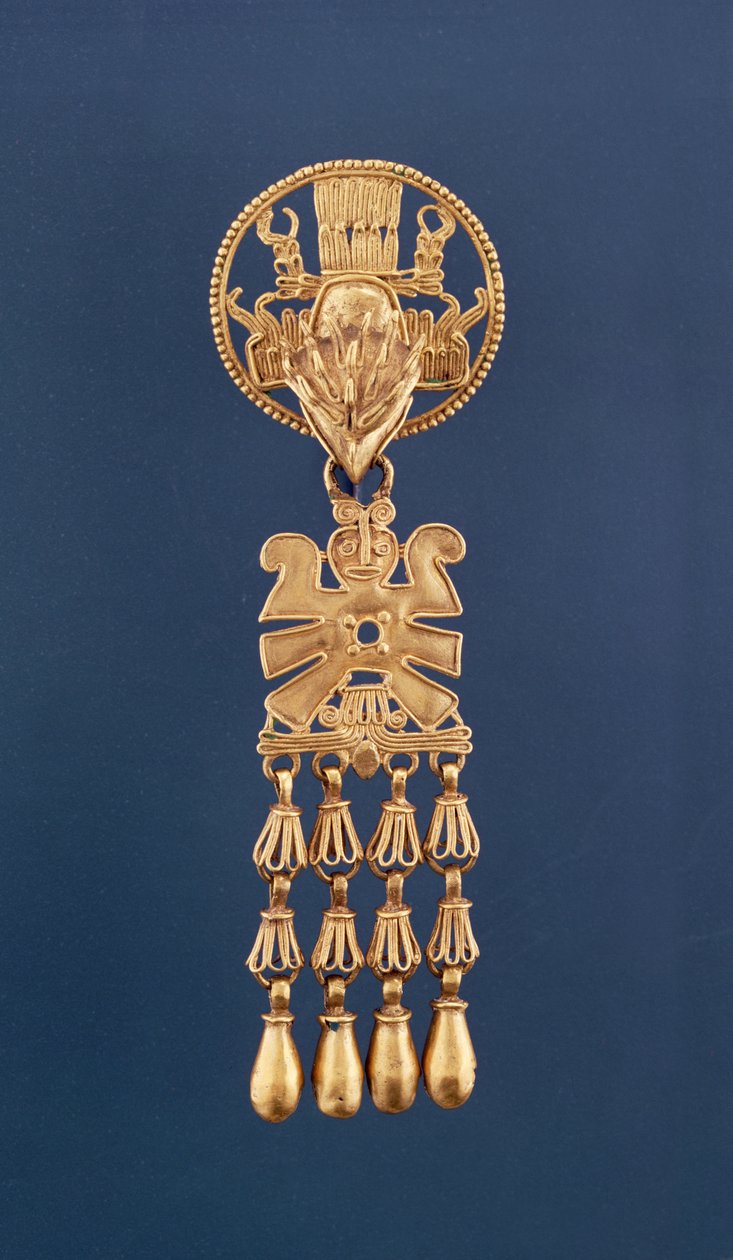 Tyylitelty figuuri (kulta) tekijältä Mixtec
