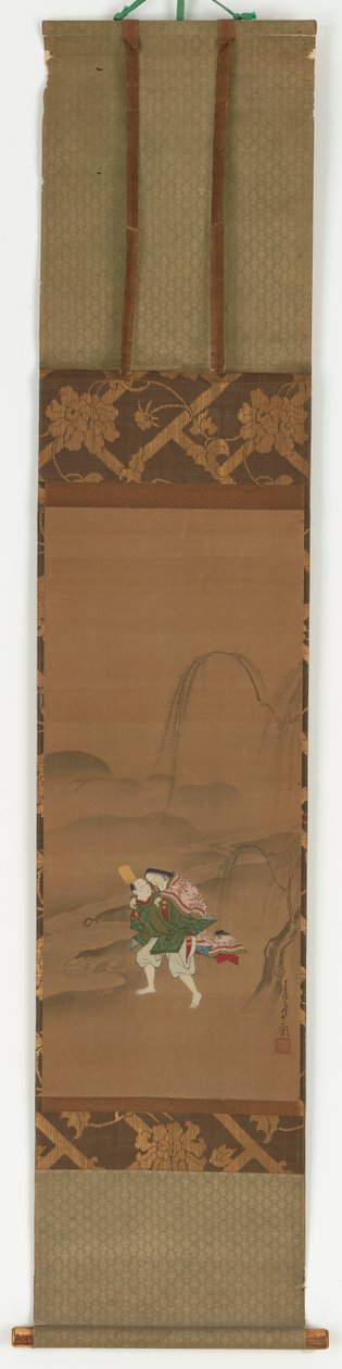 Ariwara Narihira kantamassa rakastajaansa, 1683-1752. tekijältä Miyagawa Chōshun