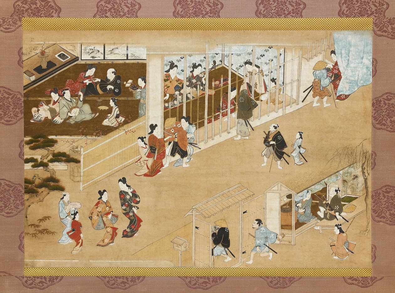 Yoshiwaran huvipuistot, c1670-c1685 tekijältä Miyagawa Chōshun