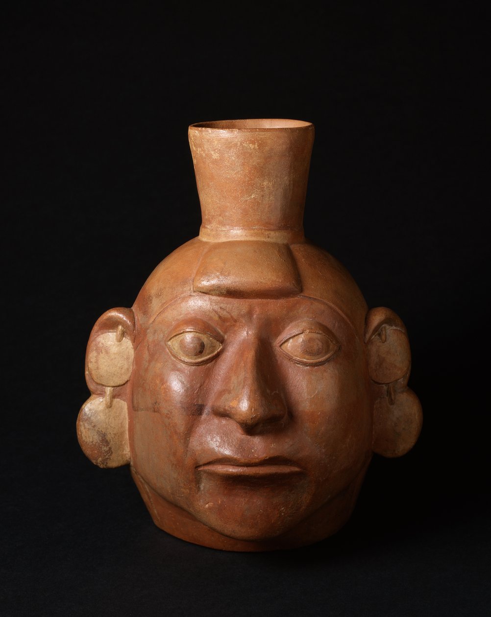 Muotokuva-astia, varhaiskeskiaika, n.200-700 (keramiikka) tekijältä Moche Moche
