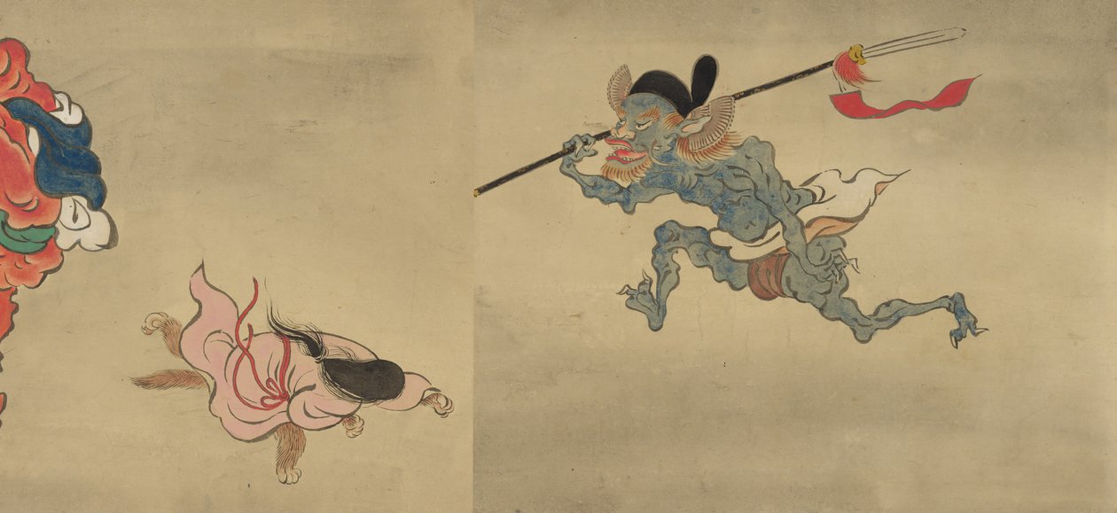 Kopio sadan demonin yöparaatista Shinjuan-kokoelmasta, 1700-luku. tekijältä Mochizuki Gyokusen