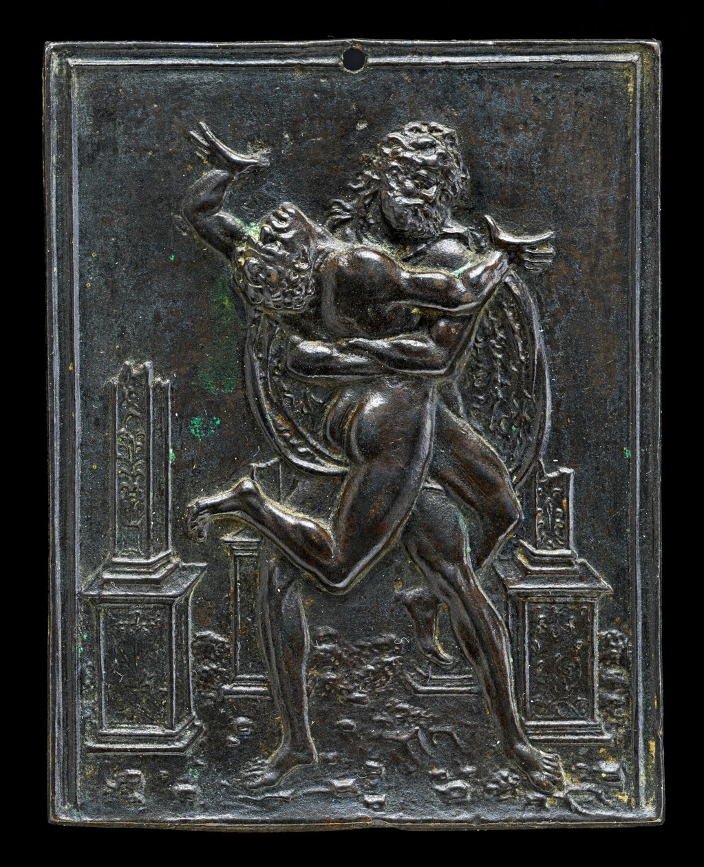 Hercules ja Antaeus, 1400-luvun loppu - 1500-luvun alku. tekijältä Moderno