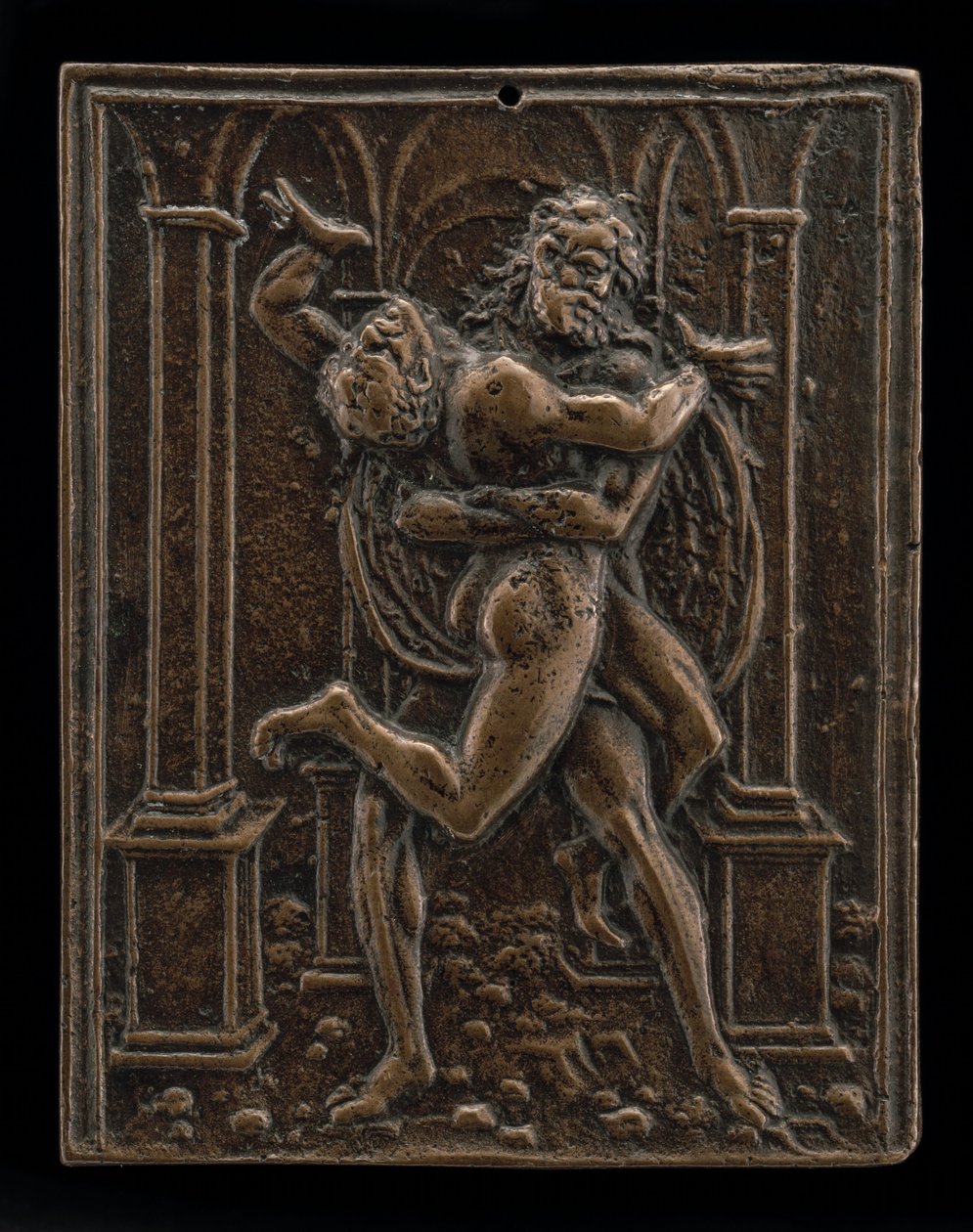 Hercules ja Antaeus, 1400-luvun loppu - 1500-luvun alku. tekijältä Moderno