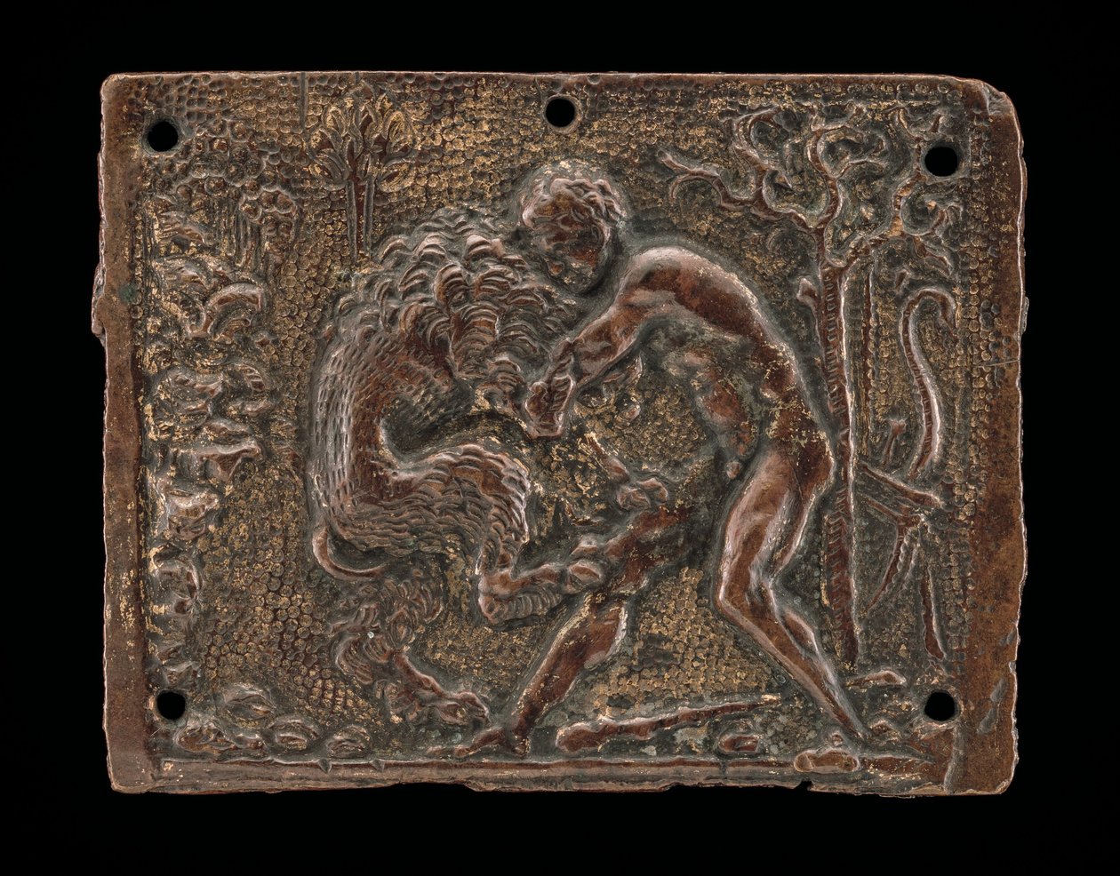 Hercules ja Nemean-leijona, 1400-luvun loppu - 1500-luvun alku. tekijältä Moderno