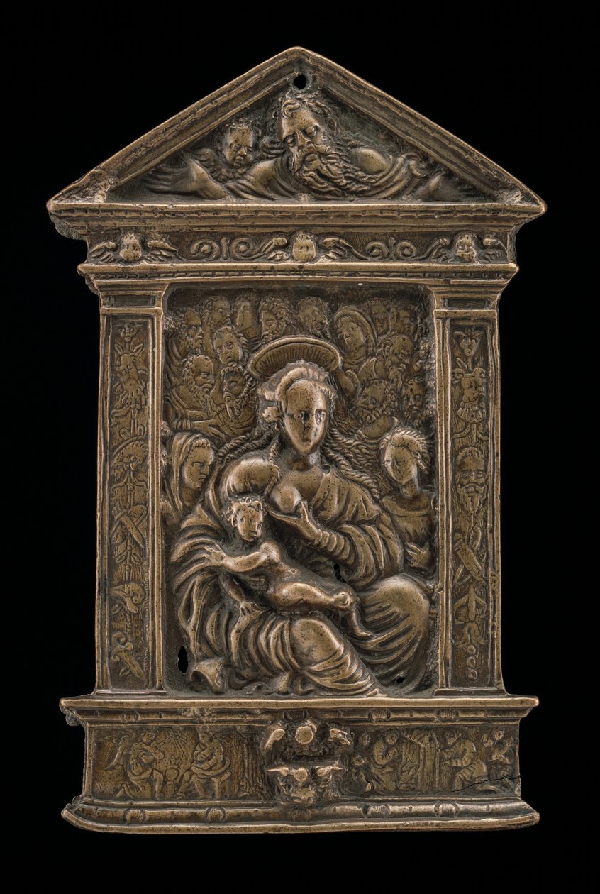 Madonna ja lapsi pyhien kanssa, 1400-luvun loppu - 1500-luvun alku. tekijältä Moderno