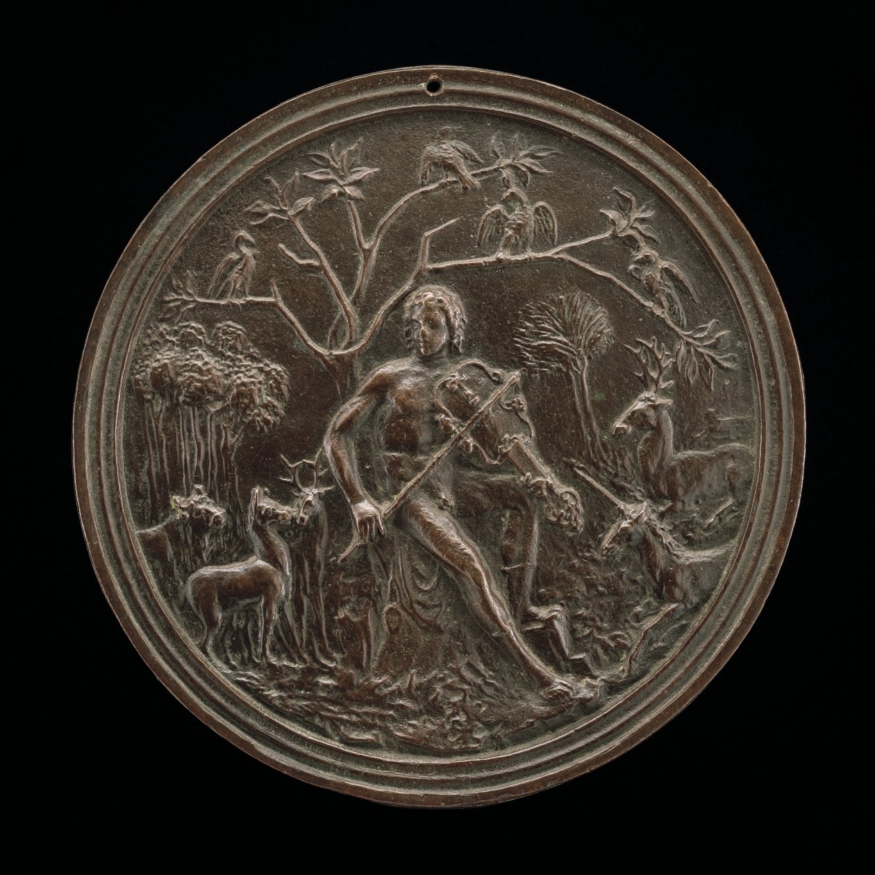 Orpheus leikkii eläimille, 1400-luvun loppu - 1500-luvun alku. tekijältä Moderno