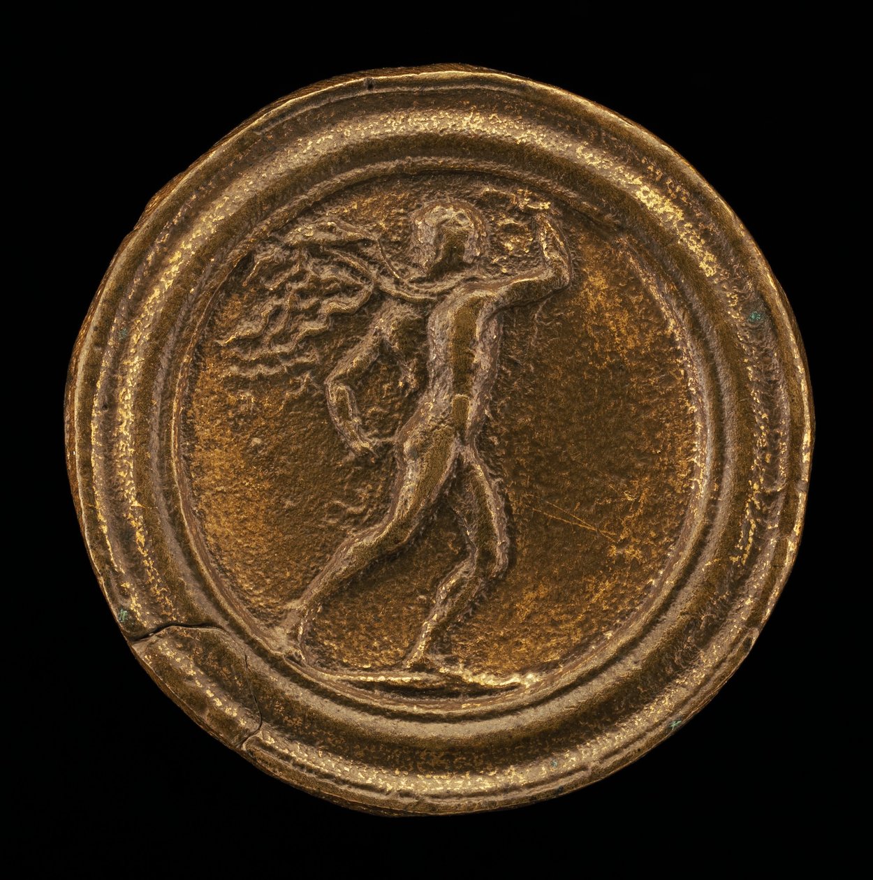 Juokseva Hercules, 1490-luvun puoliväli tai loppu. tekijältä Moderno