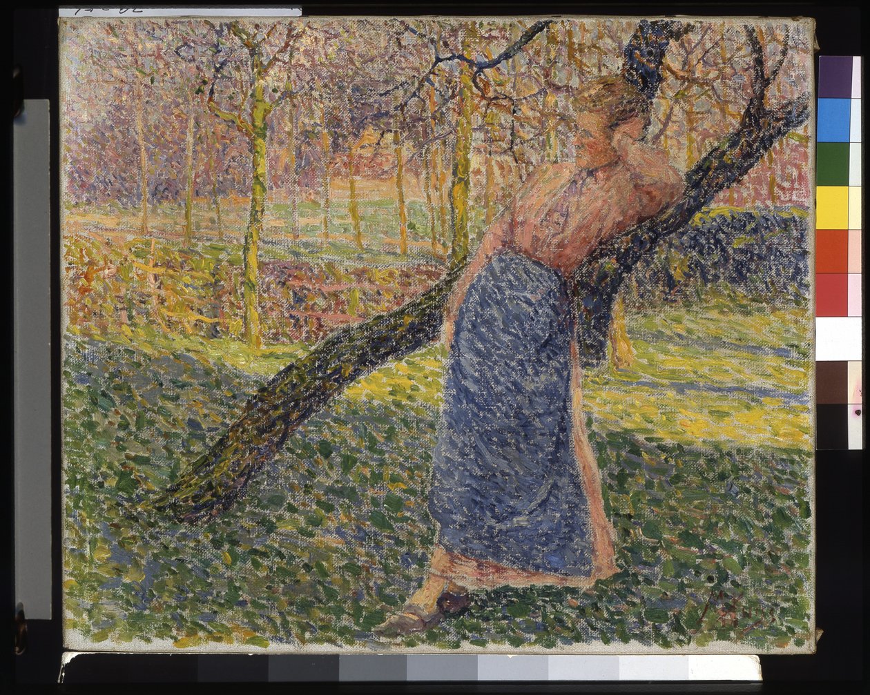 Woman In A Meadow (öljy kankaalle) tekijältä Modest Huys