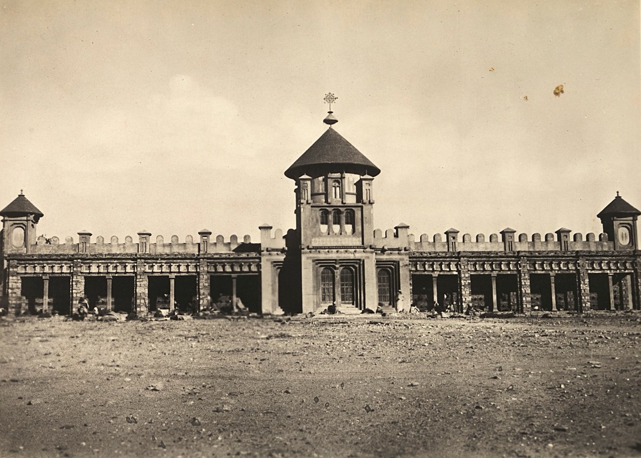 Imperiumin rakentaminen fasistisella aikakaudella: Asmaran abessinialainen kirkko, 9.5.1936 (mv/v kuva) tekijältä Modestino Baldinetti