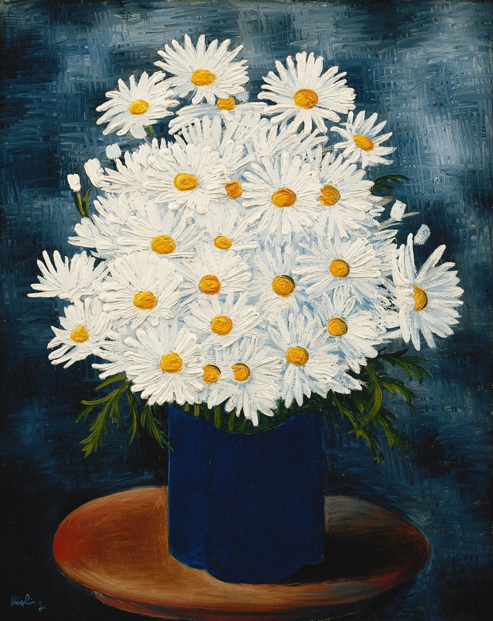 Päivänkakkaroiden kimppu; Bouquet de Marguerites (Marguerites-kimppu) tekijältä Moise Kisling