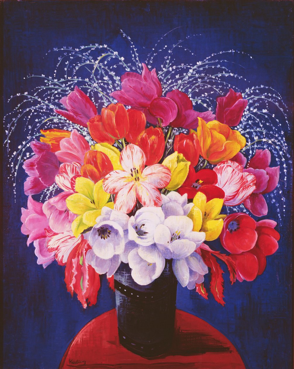 Tulppaanikimppu (öljy kankaalle) tekijältä Moise Kisling