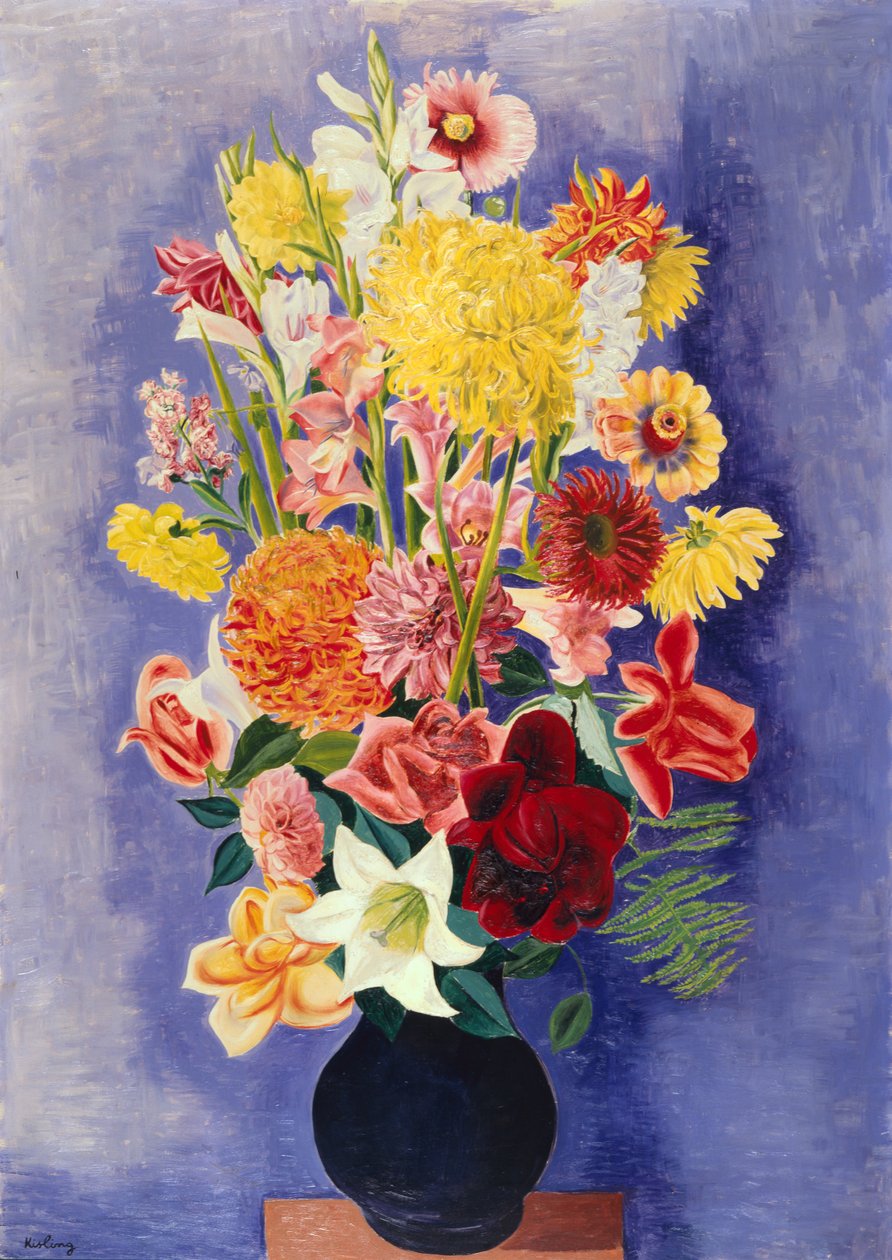 Dahliat, ruusut, gladioli ja liljat tekijältä Moise Kisling