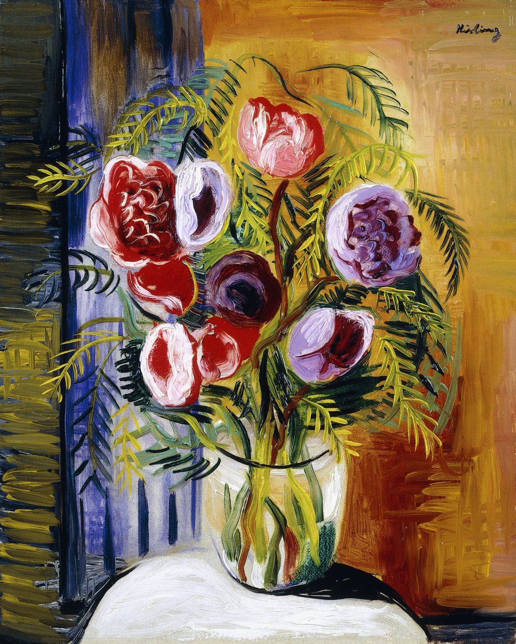 Kukkia maljakossa tekijältä Moise Kisling