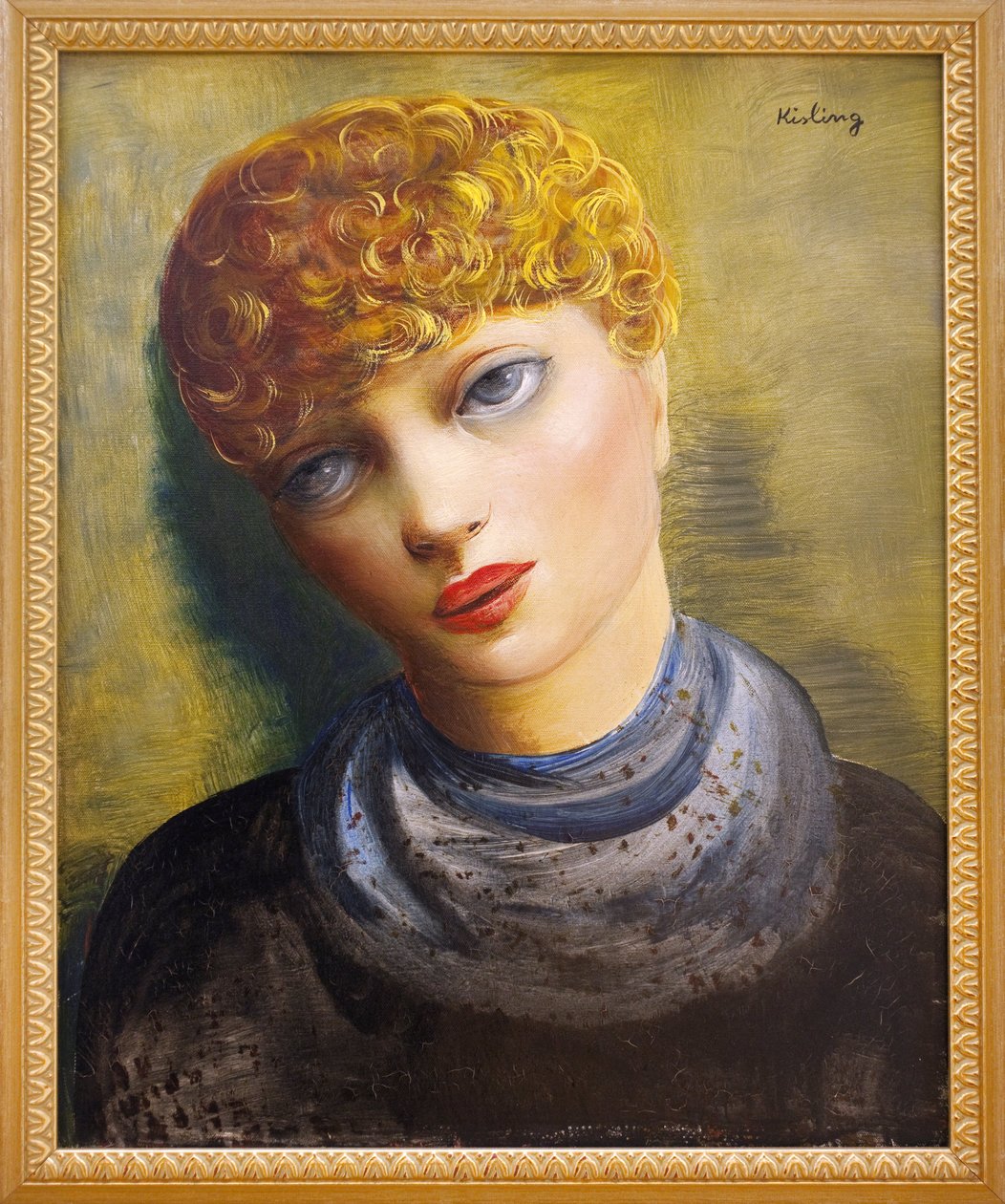 Nuoren naisen muotokuva. Puolalaista alkuperää olevan taidemaalarin Moise Kislingin (1891-1953) maalaus, öljy kankaalle, noin 1950. Musee des Beaux Arts de Clermont Ferrand (Clermont-Ferrand). tekijältä Moise Kisling