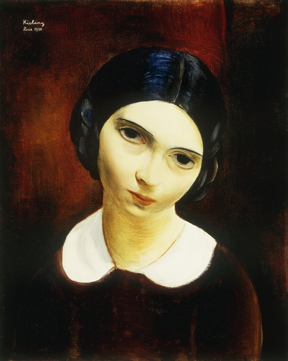 Nuoren tytön muotokuva; Portrait de Jeune Femme (Nuoren naisen muotokuva) tekijältä Moise Kisling