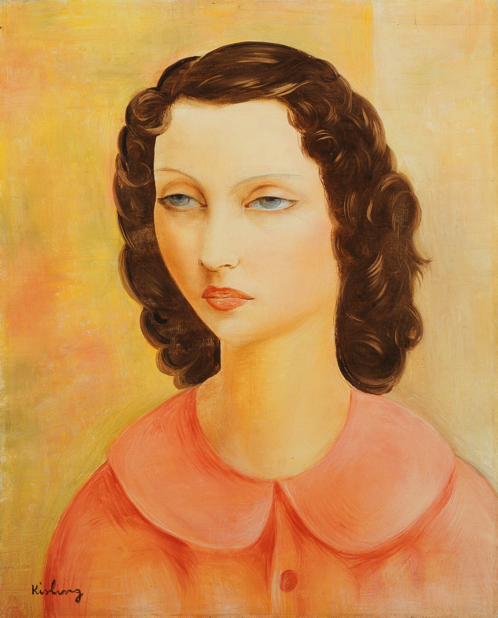 Nuoren tytön muotokuva; Moise Kisling (1891-1953) tekijältä Moise Kisling