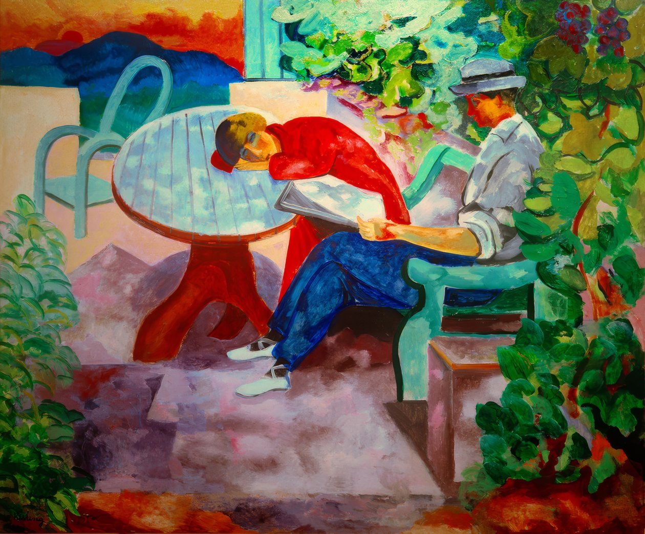 Siesta Saint-Tropezissa (Kisling ja Renée) tekijältä Moise Kisling